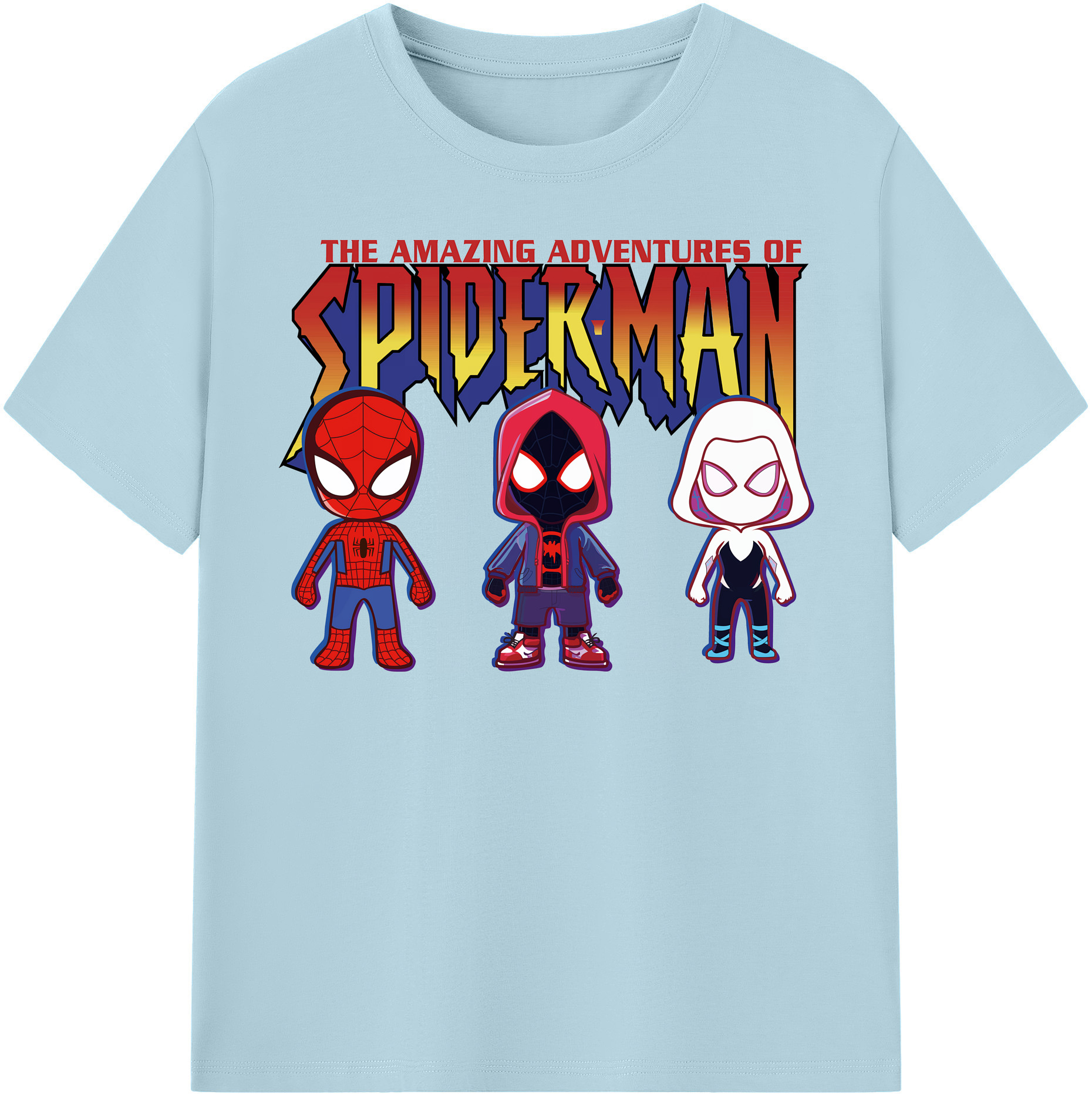 （画像用） Spider Man スパイダーマン 綿100％半袖Tシャツ（フロントプリント）